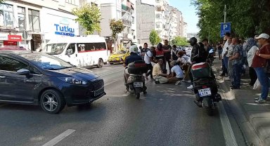 Kadın kurye ölümden döndü
