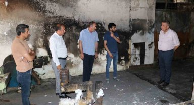 Kırşehir esnafını korkutan yangın elektrik kontağından çıkmış