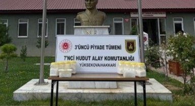MSB: "Hakkari hudut hattında 9 bin 888 gram metamfetamin ele geçirildi"