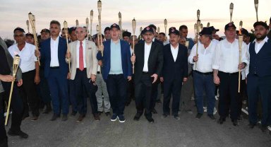 Sakarya Meydan Muharebesi'nin yıl dönümünde Mangal Dağı'ndaki meşaleli yürüyüş başladı