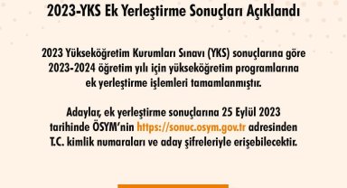 2023-YKS ek tercih sonuçları açıklandı