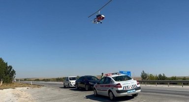 'Cayrokopter' destekli denetimle kurallara uymayan sürücüler tespit edildi