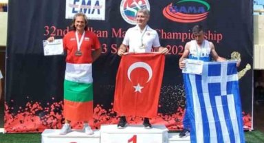 56 yaşındaki Eskişehirli sporcudan 3 altın madalya