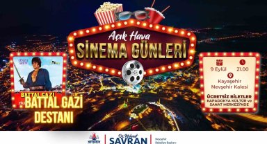Açık hava sinema günleri "Battal Gazi Destanı" ile devam ediyor