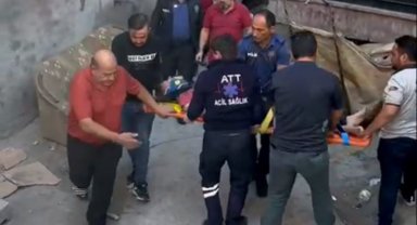 Aksaray'da 3. kattan düşen kişi ağır yaralandı