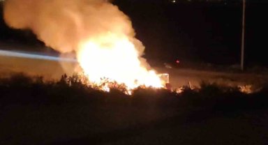 Ankara'da babasına kızan şahıs alkol alıp aracı yaktı