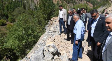 Başkan Büyükkılıç, Kapuzbaşı Şelaleleri yolunda sıcak asfalt çalışmalarını inceledi