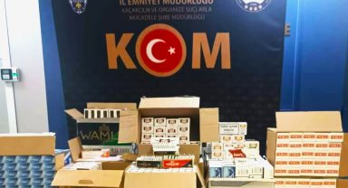 Çankırı'da binlerce kaçak makaron ele geçirildi