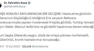 Covid-19'un yeni varyantı 'Eris' 9 kişide tespit edildi