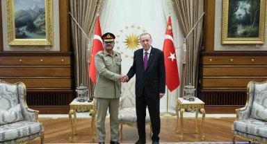 Cumhurbaşkanı Erdoğan, Pakistan Kara Kuvvetleri Komutanı Syed Asım Munir'i kabul etti