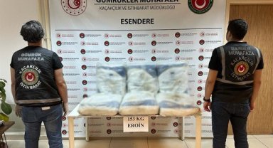 Esendere Gümrük Kapısında 153 kilogram eroin ele geçirildi