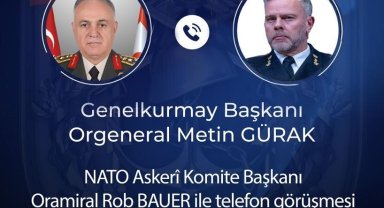 Genelkurmay Başkanı Gürak, NATO Askeri Komite Bakşanı Bauer ile görüştü