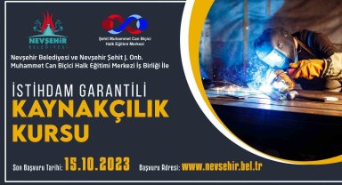 İstihdam garantili kaynakçılık kursu için başvurular başladı