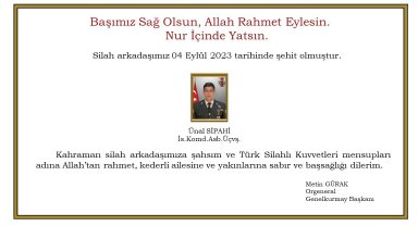 MSB, EYP patlaması sonucu bir askerin şehit olduğunu duyurdu