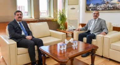 VALİ HÜSEYİN ENGİN SARIİBRAHİM'DEN REKTÖR GAVGALI'YA ZİYARET  