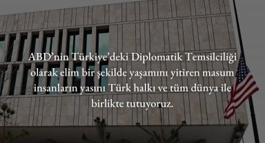 ABD Büyükelçiliği'nde bayrak yarıya indirildi