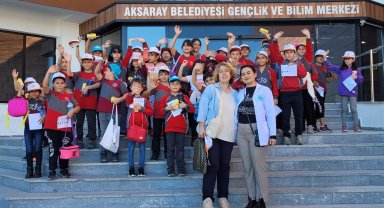 Aksaray'da minik öğrenciler Bilim Merkezi'nde eğitim aldı