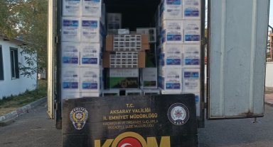 Aksaray'da sahte bandrollü 3 milyon 630 bin makaron ele geçirildi
