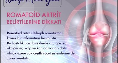 Bilge'den Dünya Artrit Günü açıklaması