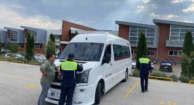 Jandarma ekiplerinden okul servislerine denetim