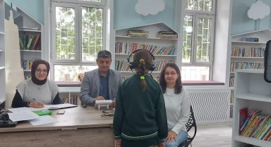 Karapınar'da ilkokul öğrencileri işitme testinden geçti