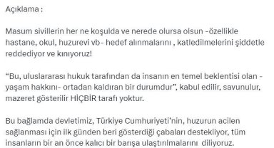 Türk Yahudi Toplumu İsrail'in hastaneye saldırısını kınadı