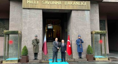 Bakan Güler, Katar Savunma Bakanı Al-Attiyah ile bir araya geldi
