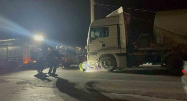 Beton tankerinin çarptığı şahıs hayatını kaybetti