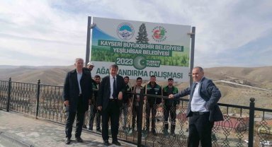 Büyükşehir, ağaçlandırma çalışmasına Yeşilhisar ile devam etti