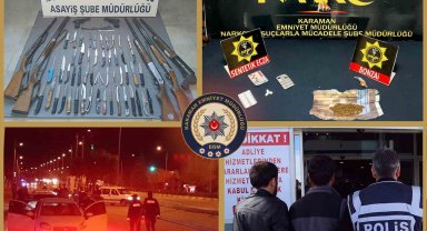 Karaman Emniyeti'nin asayiş, narkotik ve trafik uygulamaları devam ediyor