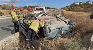 Kırıkkale'de otomobil takla attı: 1 yaralı