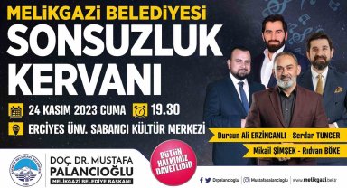 Melikgazi'de şiir dolu 'Sonsuzluk Kervanı' akşamı