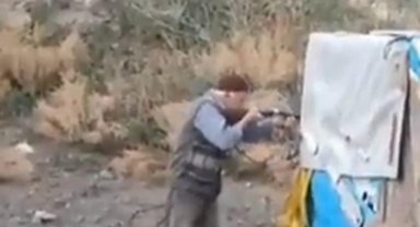 Yolun ortasında 2 köpeği vurdu
