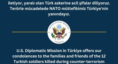 ABD Büyükelçiliğinden şehitler için taziye mesajı