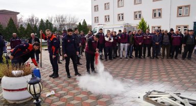 AFAD ekiplerinden uygulamalı yangın eğitimi
