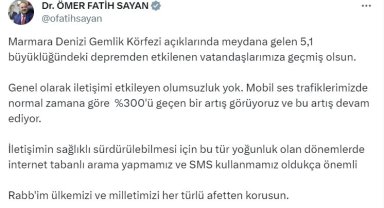 Bakan Yardımcısı Sayan: " İletişimi etkileyen olumsuzluk yok"