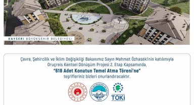 Başkan Büyükkılıç'tan 'ikinci etap' müjdesi: 618 adet konutun temeli atılıyor
