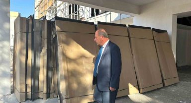 Başkan Oprukçu Halk Kütüphanesinde inşaatında incelemelerde bulundu