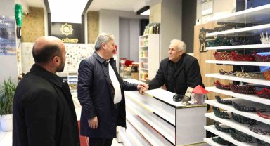 Başkan Palancıoğlu çarşı esnafını ziyaret etti