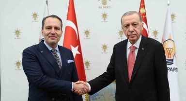 Cumhurbaşkanı Erdoğan, Yeniden Refah Partisi Genel Başkanı Erbakan'ı kabul etti