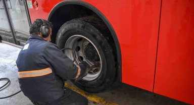 EGO Genel Müdürlüğü otobüsleri kış şartlarına hazırladı