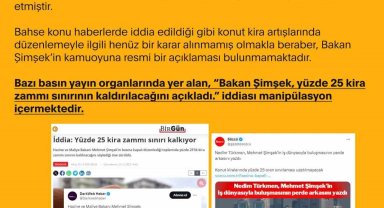 İletişim Başkanlığı, yüzde 25 kira zammı sınırının kaldırılacağı iddiaları yalanladı