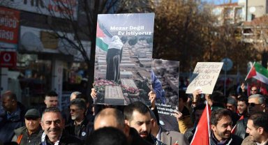 Kırşehir'de Filistin'e destek yürüyüşü düzenlendi