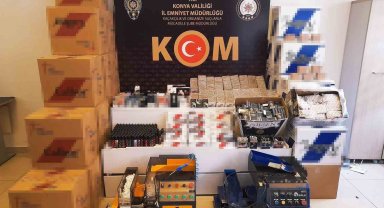 Konya'da kaçakçılık operasyonu: 9 gözaltı
