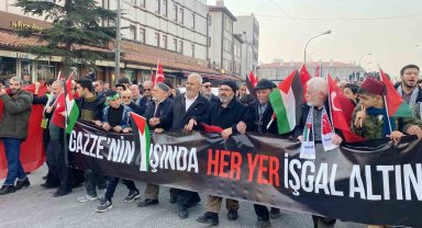 Konya'da "Şehitlere Dua, Gazze'ye Destek" yürüyüşü