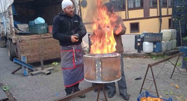 Pazar esnafı soğuk havayla mücadele ediyor