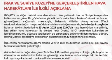 TSK bölücü terör örgütünün 29 hedefini imha etti
