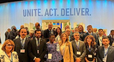 UCLG Başkanı Altay, COP 28 kapsamında düzenlenen Yerel İklim Eylemi Zirvesi'nde konuştu