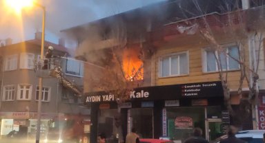 Yangında evde dumandan etkilenen 3 kişiyi itfaiye kurtardı