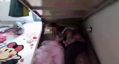 10 ilde 20 ayrı dosyadan aranan kadın bazanın altında saklanırken yakalandı